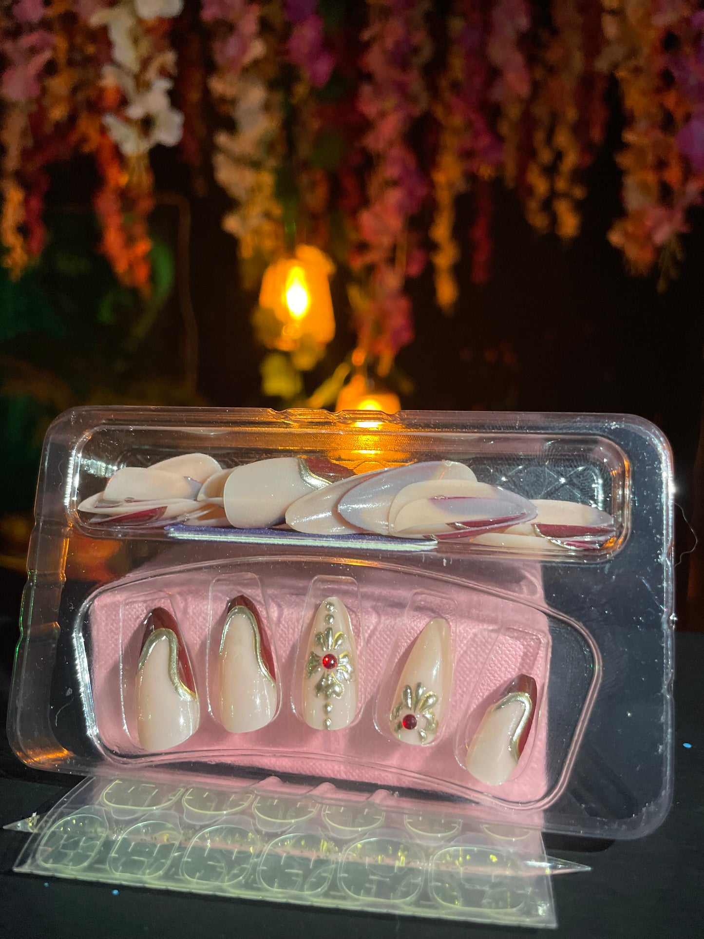 Uñas ROJO PIEDRAS ✨